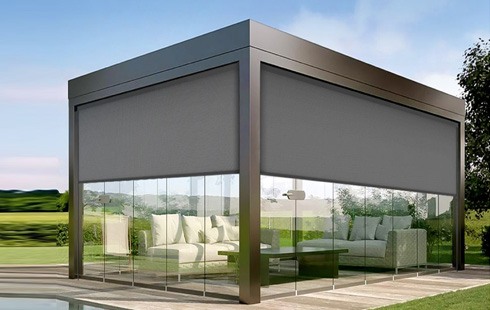 Windproof roller blind